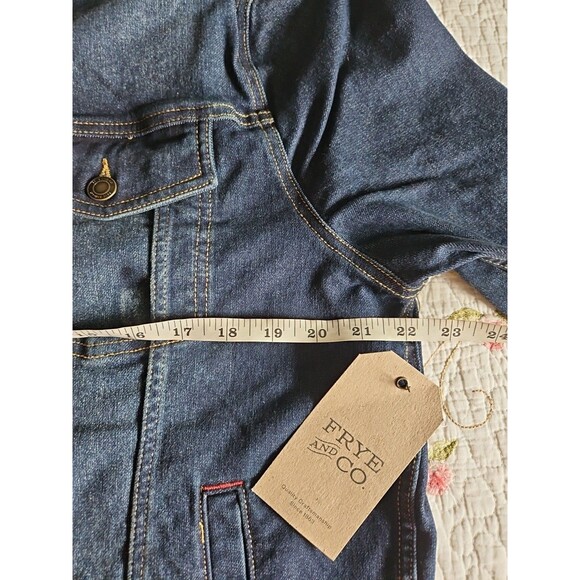 Frye and Co. Patriot Wash Western Trucker Denim Jacket NWT SZ LARGE - Picture 10 of 13